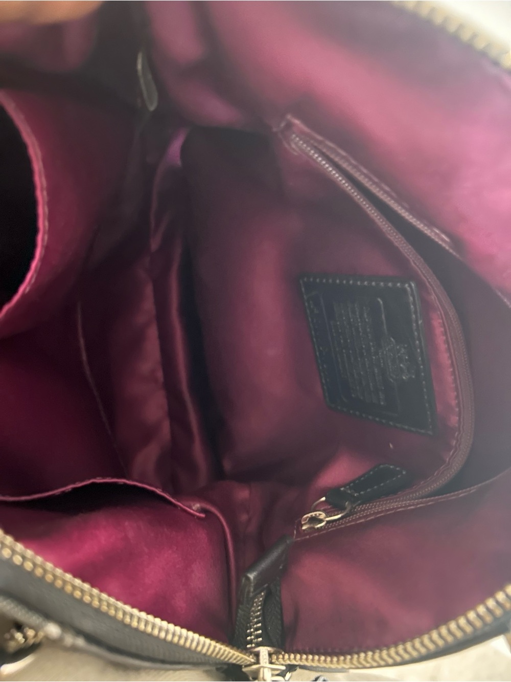 Coach Black and Silver Circle Jacquard Shoulder Bag - Picture 3 of 4